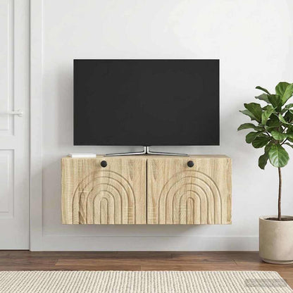 Nástěnná Tv Skříň Dub Sonoma 78,5 X 31 X 30 Cm Kompozitní Dřevo