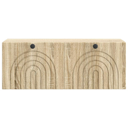 Nástěnná Tv Skříň Dub Sonoma 78,5 X 31 X 30 Cm Kompozitní Dřevo