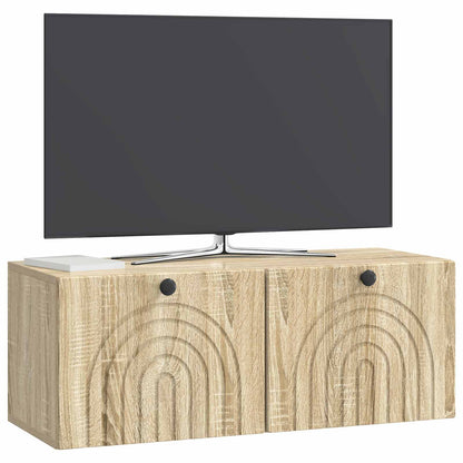 Nástěnná Tv Skříň Dub Sonoma 78,5 X 31 X 30 Cm Kompozitní Dřevo