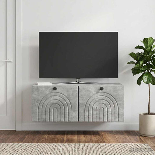 Nástěnná Tv Skříň Nástěnný Betonově Šedá 78,5 X 31 X 30 Cm