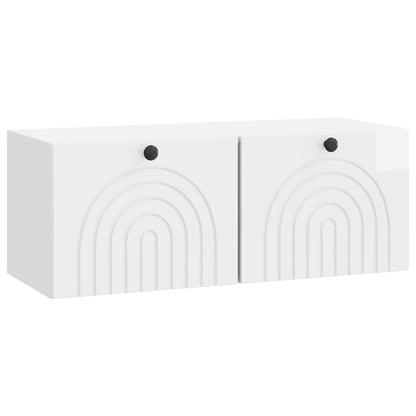 Nástěnná Tv Skříň Bílá S Vysokým Leskem 78,5 X 31 X 30 Cm