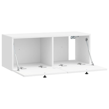 Nástěnná Tv Skříň Bílá S Vysokým Leskem 78,5 X 31 X 30 Cm