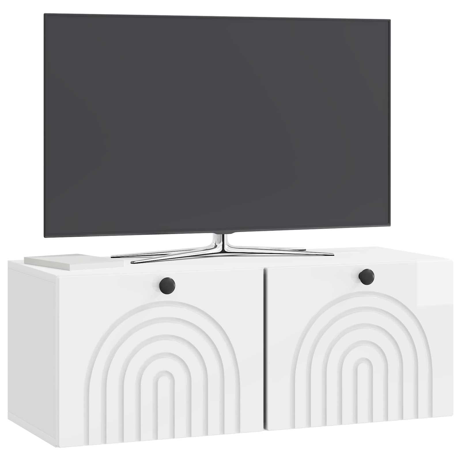 Nástěnná Tv Skříň Bílá S Vysokým Leskem 78,5 X 31 X 30 Cm