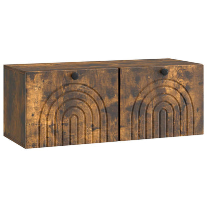 Nástěnná Tv Skříň Nástěnný Kouřový Dub 78,5 X 31 X 30 Cm