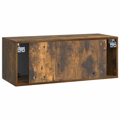 Nástěnná Tv Skříň Nástěnný Kouřový Dub 78,5 X 31 X 30 Cm