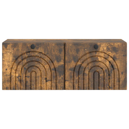 Nástěnná Tv Skříň Nástěnný Kouřový Dub 78,5 X 31 X 30 Cm