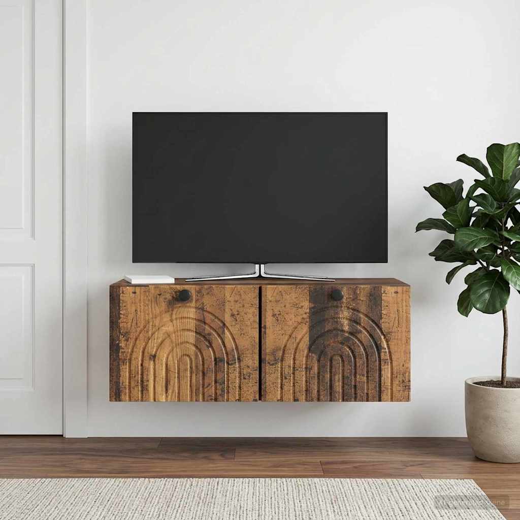 Nástěnná Tv Skříň Nástěnný Staré Dřevo 78,5 X 31 X 30 Cm