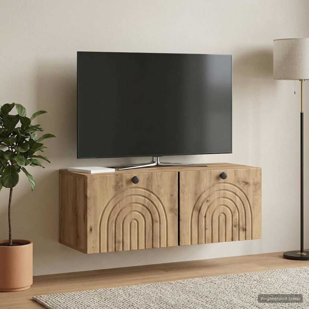 Nástěnná Tv Skříň 78,5 X 31 X 30 Cm Dub Artisan