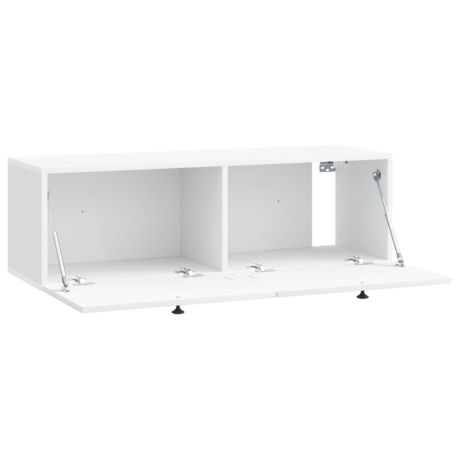 Nástěnná Tv Skříň Bílá 98 X 31 X 30 Cm Kompozitní Dřevo