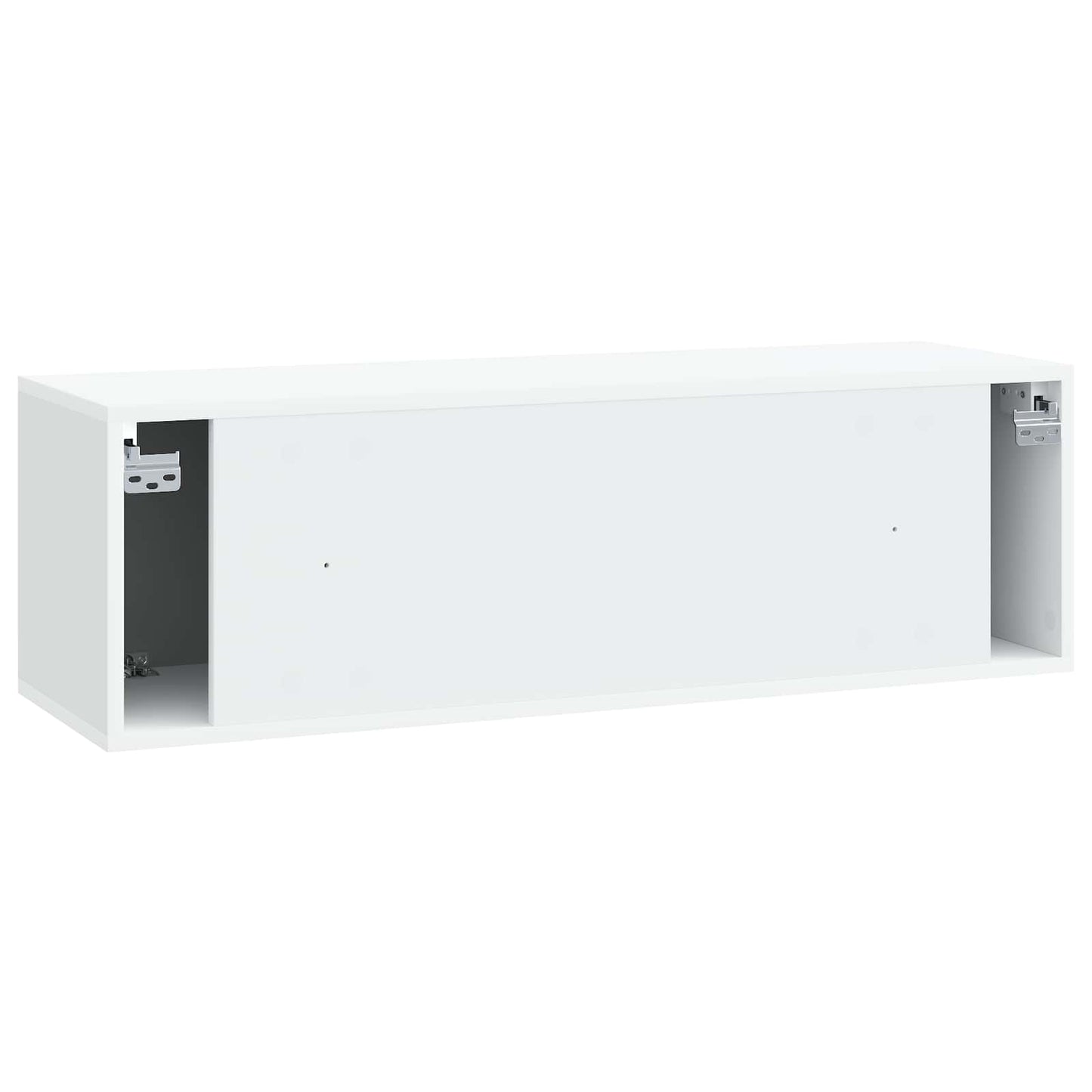Nástěnná Tv Skříň Bílá 98 X 31 X 30 Cm Kompozitní Dřevo