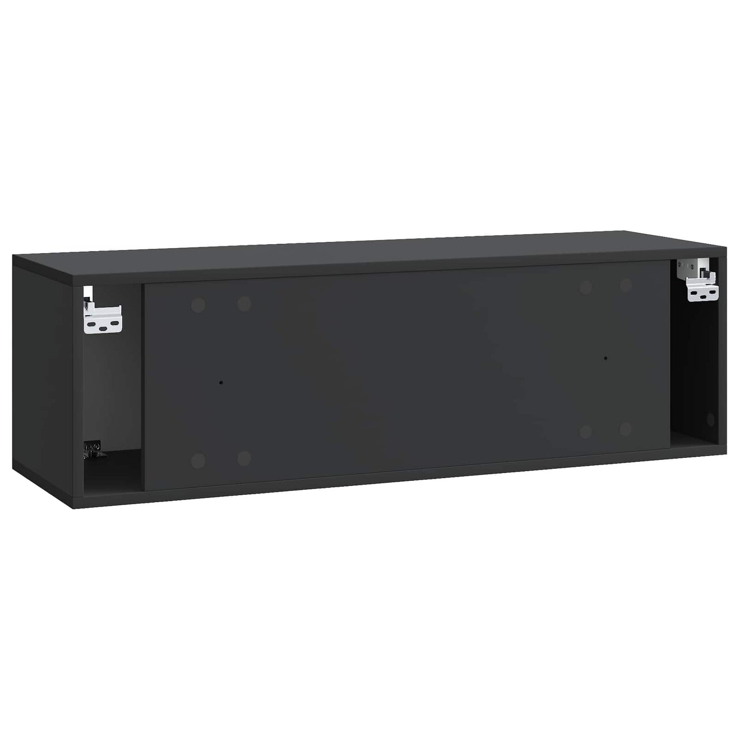 Nástěnná Tv Skříň Černá 98 X 31 X 30 Cm Kompozitní Dřevo