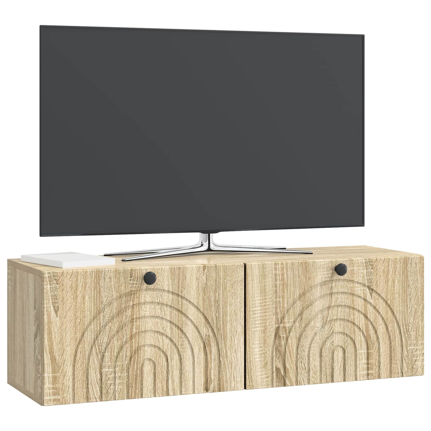 Nástěnná Tv Skříň Dub Sonoma 98 X 31 X 30 Cm Kompozitní Dřevo