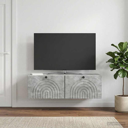 Nástěnná Tv Skříň Nástěnný Betonově Šedá 98 X 31 X 30 Cm