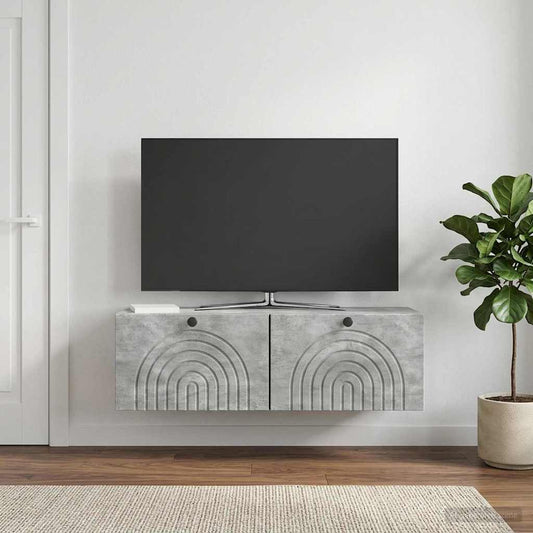 Nástěnná Tv Skříň Nástěnný Betonově Šedá 98 X 31 X 30 Cm