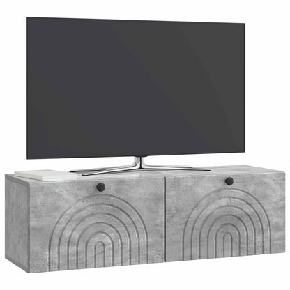 Nástěnná Tv Skříň Nástěnný Betonově Šedá 98 X 31 X 30 Cm