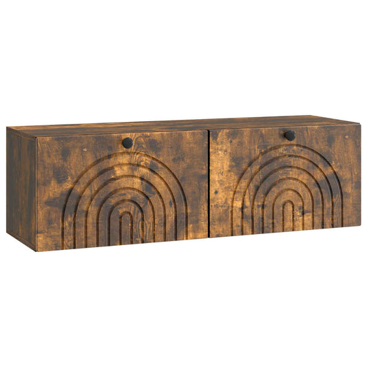Nástěnná Tv Skříň Kouřový Dub 98 X 31 X 30 Cm Kompozitní Dřevo
