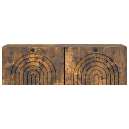 Nástěnná Tv Skříň Kouřový Dub 98 X 31 X 30 Cm Kompozitní Dřevo