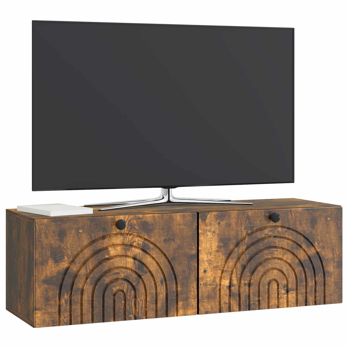 Nástěnná Tv Skříň Kouřový Dub 98 X 31 X 30 Cm Kompozitní Dřevo