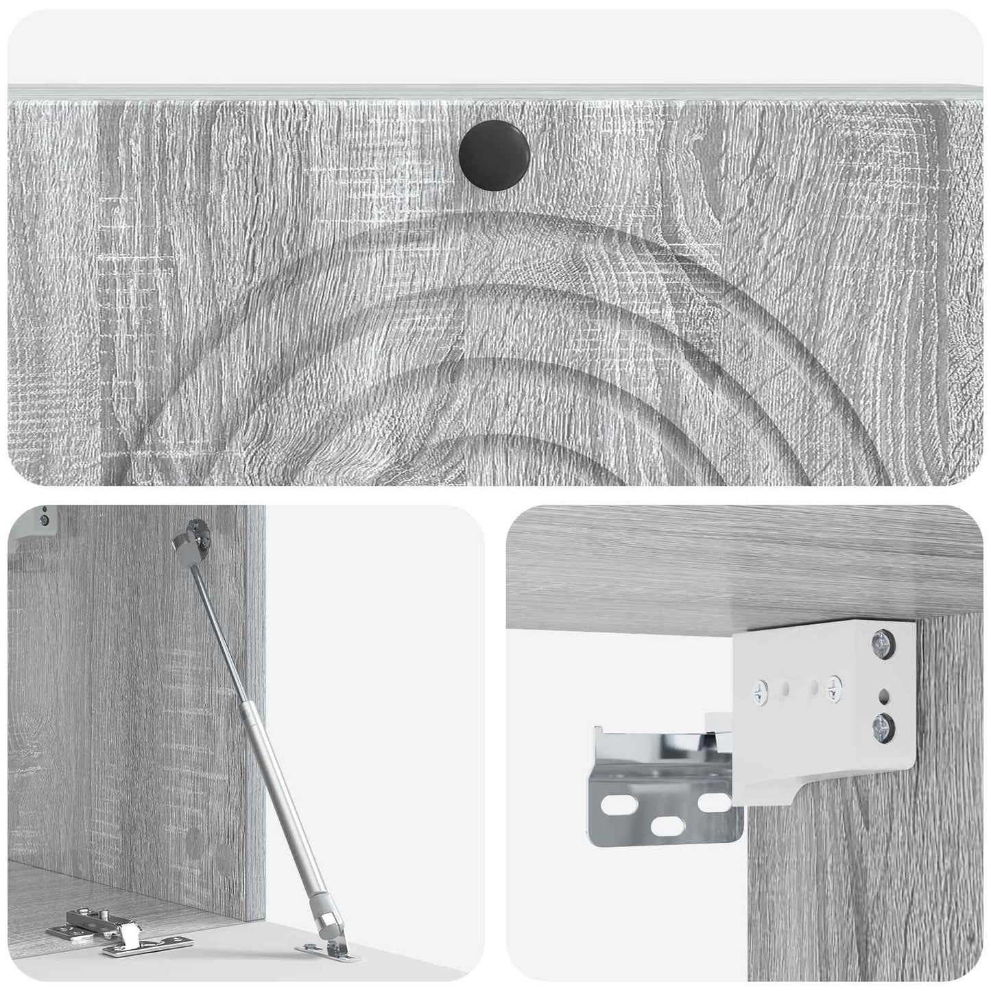 Nástěnná Tv Skříň Šedá Sonoma 98 X 31 X 30 Cm Kompozitní Dřevo