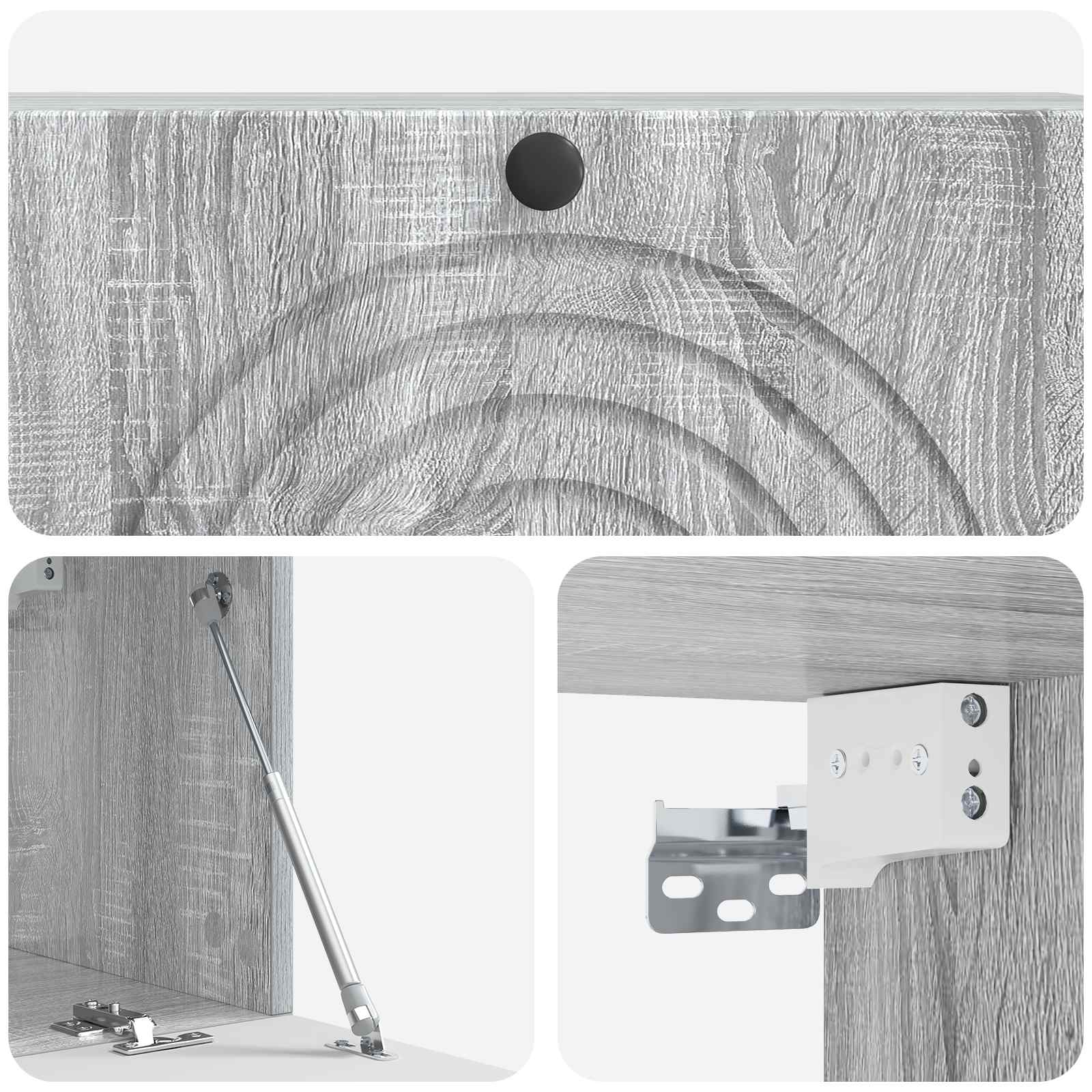 Nástěnná Tv Skříň Šedá Sonoma 98 X 31 X 30 Cm Kompozitní Dřevo