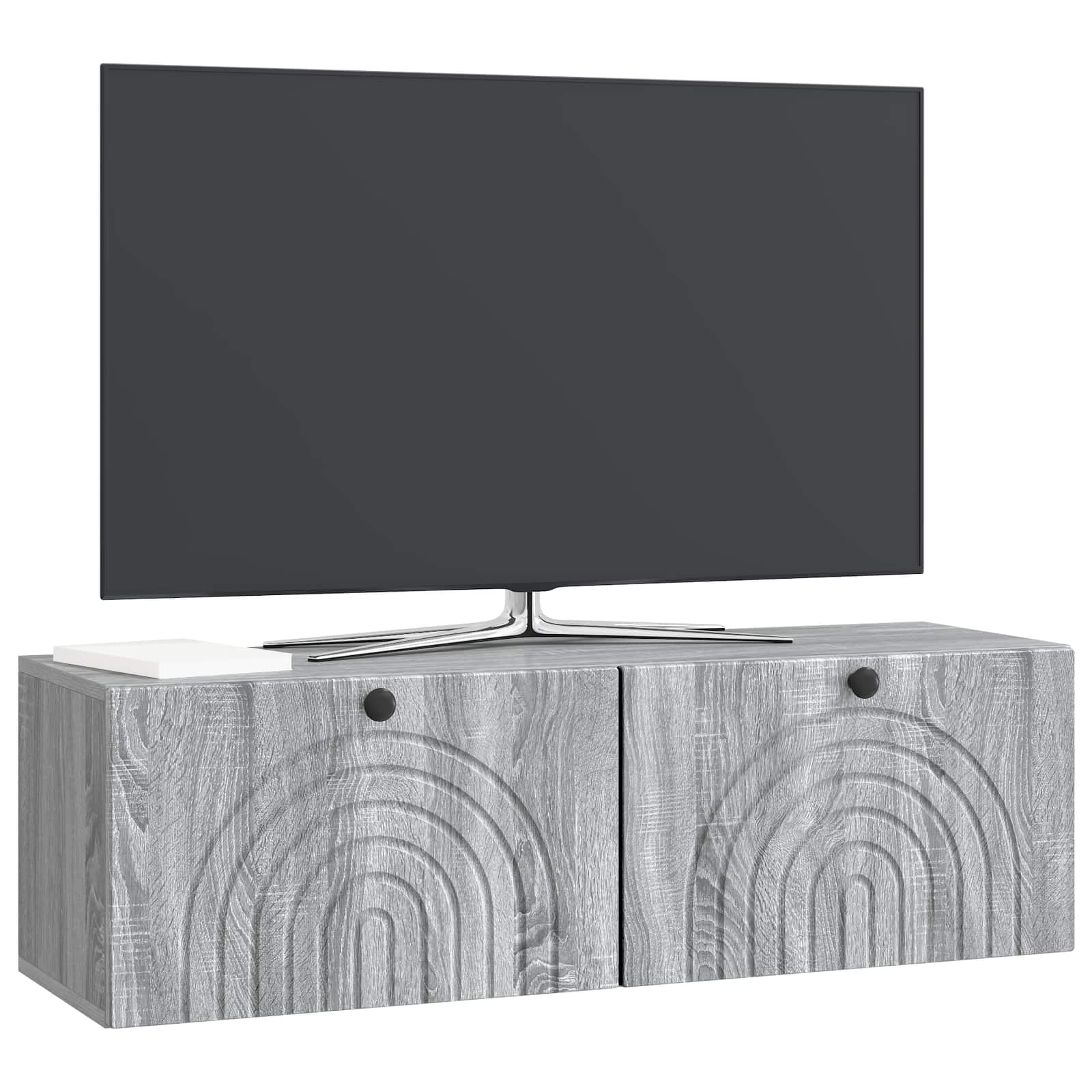 Nástěnná Tv Skříň Šedá Sonoma 98 X 31 X 30 Cm Kompozitní Dřevo