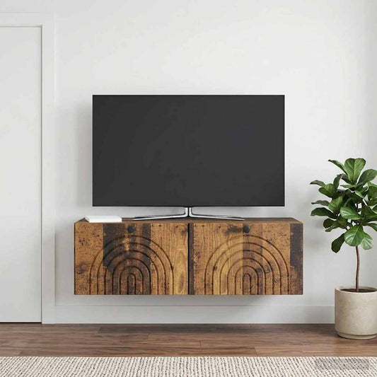 Nástěnná Tv Skříň Staré Dřevo 98 X 31 X 30 Cm Kompozitní Dřevo