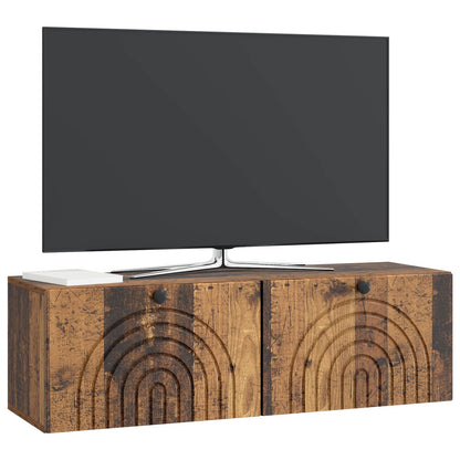 Nástěnná Tv Skříň Staré Dřevo 98 X 31 X 30 Cm Kompozitní Dřevo