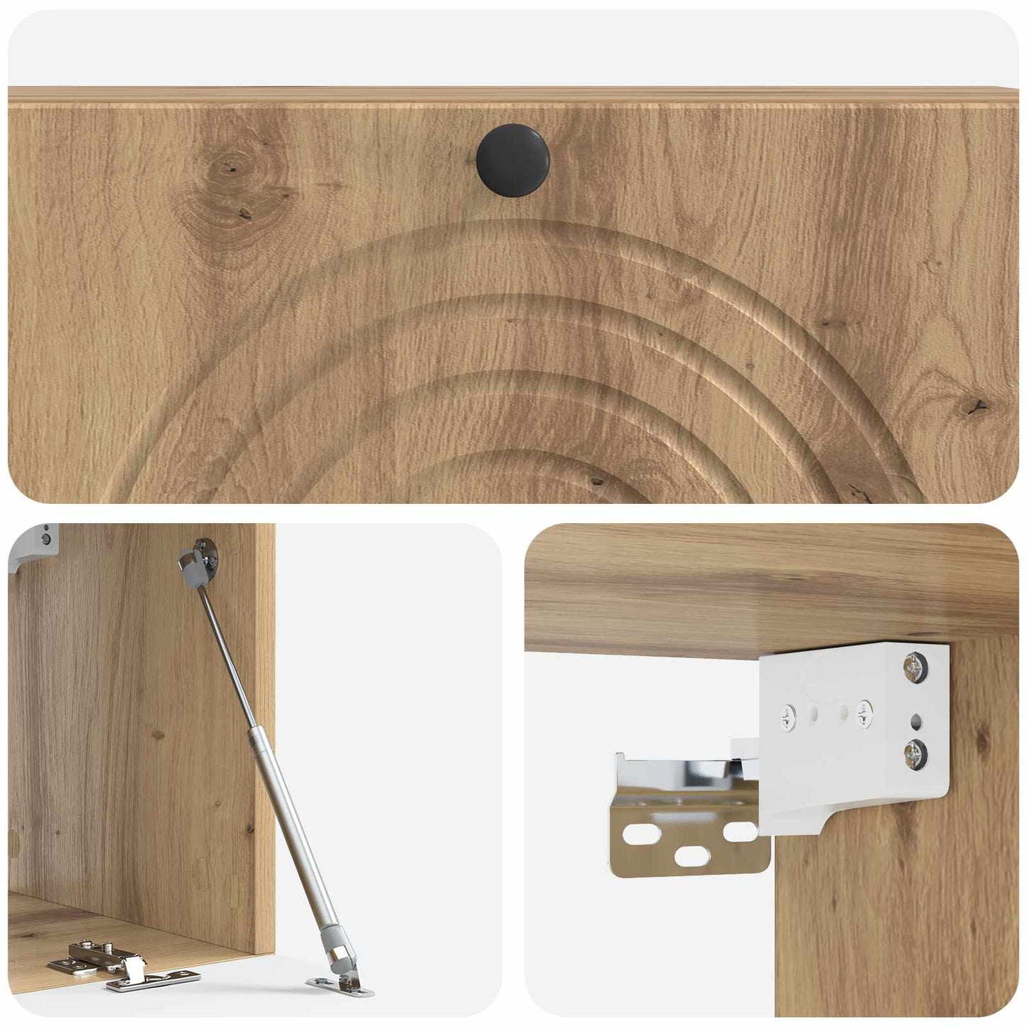 Nástěnná Tv Skříň 98 X 31 X 30 Cm Dub Artisan Kompozitní Dřevo