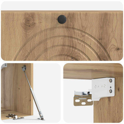Nástěnná Tv Skříň 98 X 31 X 30 Cm Dub Artisan Kompozitní Dřevo