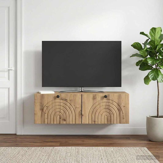 Nástěnná Tv Skříň 98 X 31 X 30 Cm Dub Artisan Kompozitní Dřevo