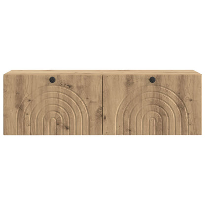 Nástěnná Tv Skříň 98 X 31 X 30 Cm Dub Artisan Kompozitní Dřevo