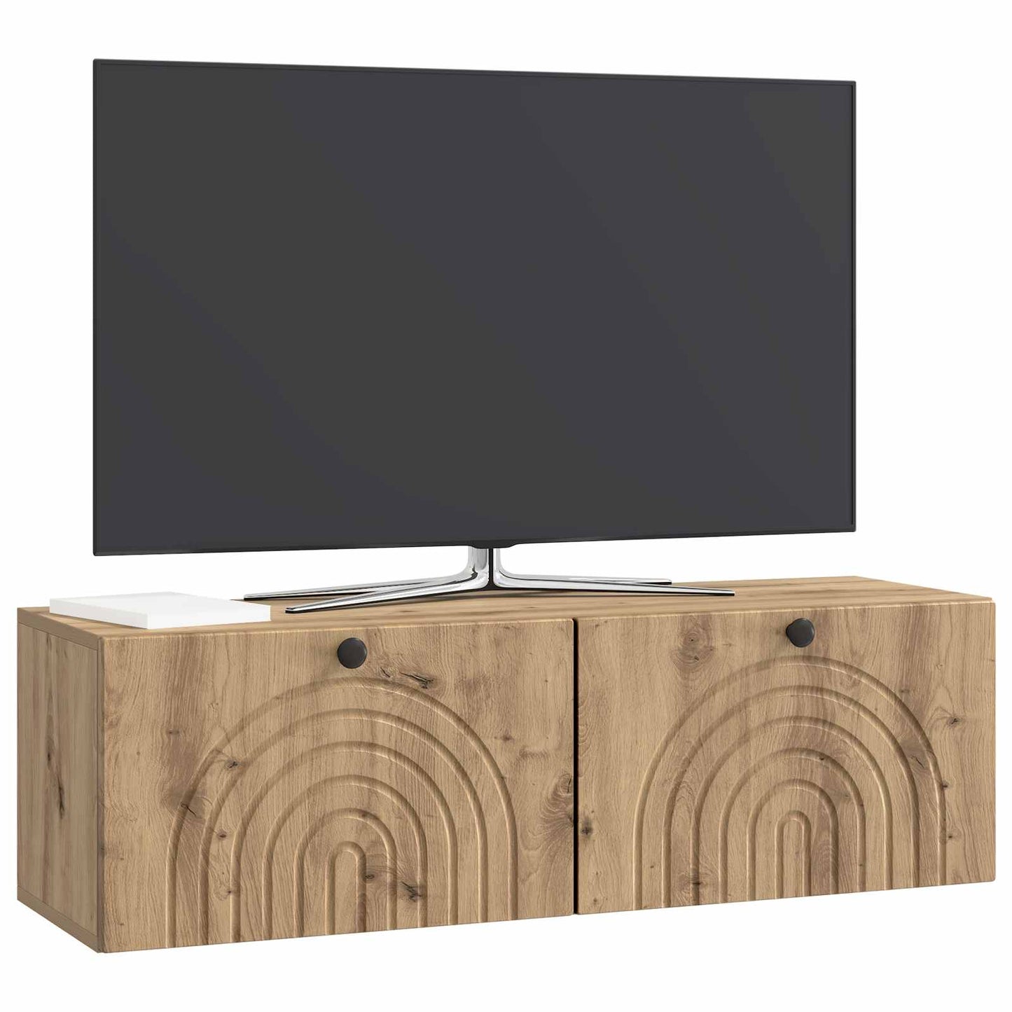 Nástěnná Tv Skříň 98 X 31 X 30 Cm Dub Artisan Kompozitní Dřevo