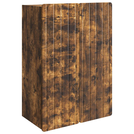 Nástěnná Skříň Kouřový Dub 66 X 34,5 X 92 Cm Kompozitní Dřevo