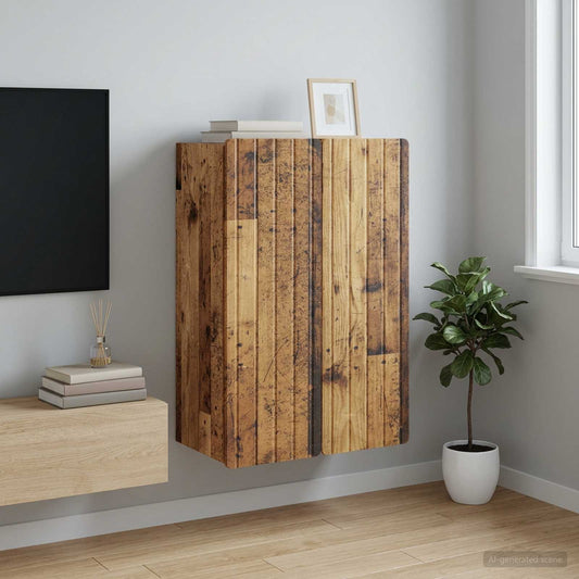 Nástěnná Skříň Staré Dřevo 66 X 34,5 X 92 Cm Kompozitní Dřevo