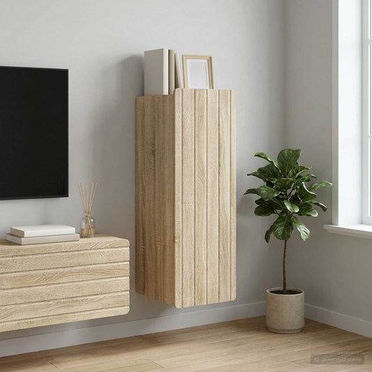 Nástěnná Skříň Dub Sonoma 33 X 34,5 X 94 Cm Kompozitní Dřevo