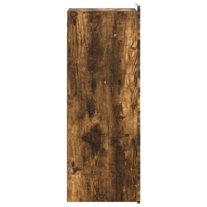 Nástěnná Skříň Kouřový Dub 33 X 34,5 X 94 Cm Kompozitní Dřevo