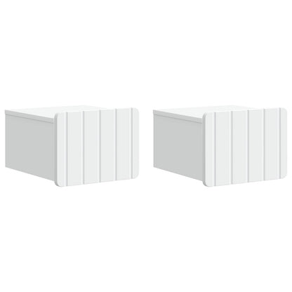 Nástěnný Noční Stolek Se Zásuvkou 2 Pcs Bílá 33 X 34,5 X 24 Cm