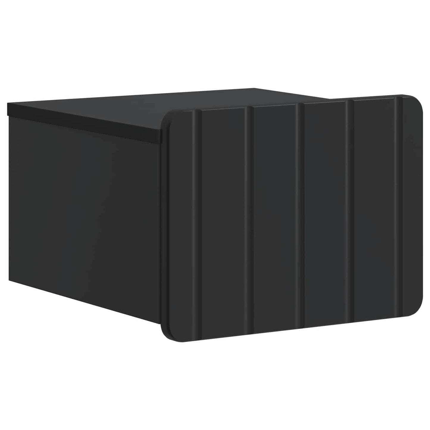 Nástěnný Noční Stolek Se Zásuvkou 2 Pcs Černá 33 X 34,5 X 24 Cm