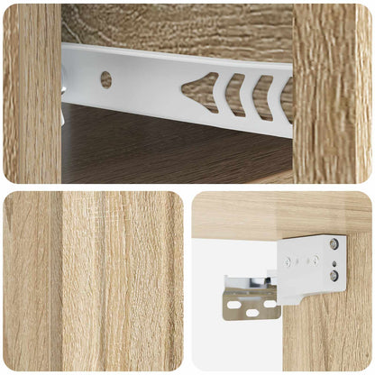 Nástěnný Noční Stolek 2 Pcs Dub Sonoma 33 X 34,5 X 24 Cm