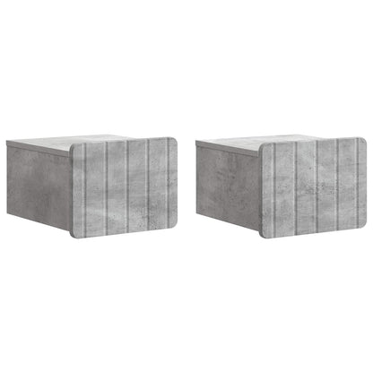 Nástěnný Noční Stolek 2 Pcs Betonově Šedá 33 X 34,5 X 24 Cm
