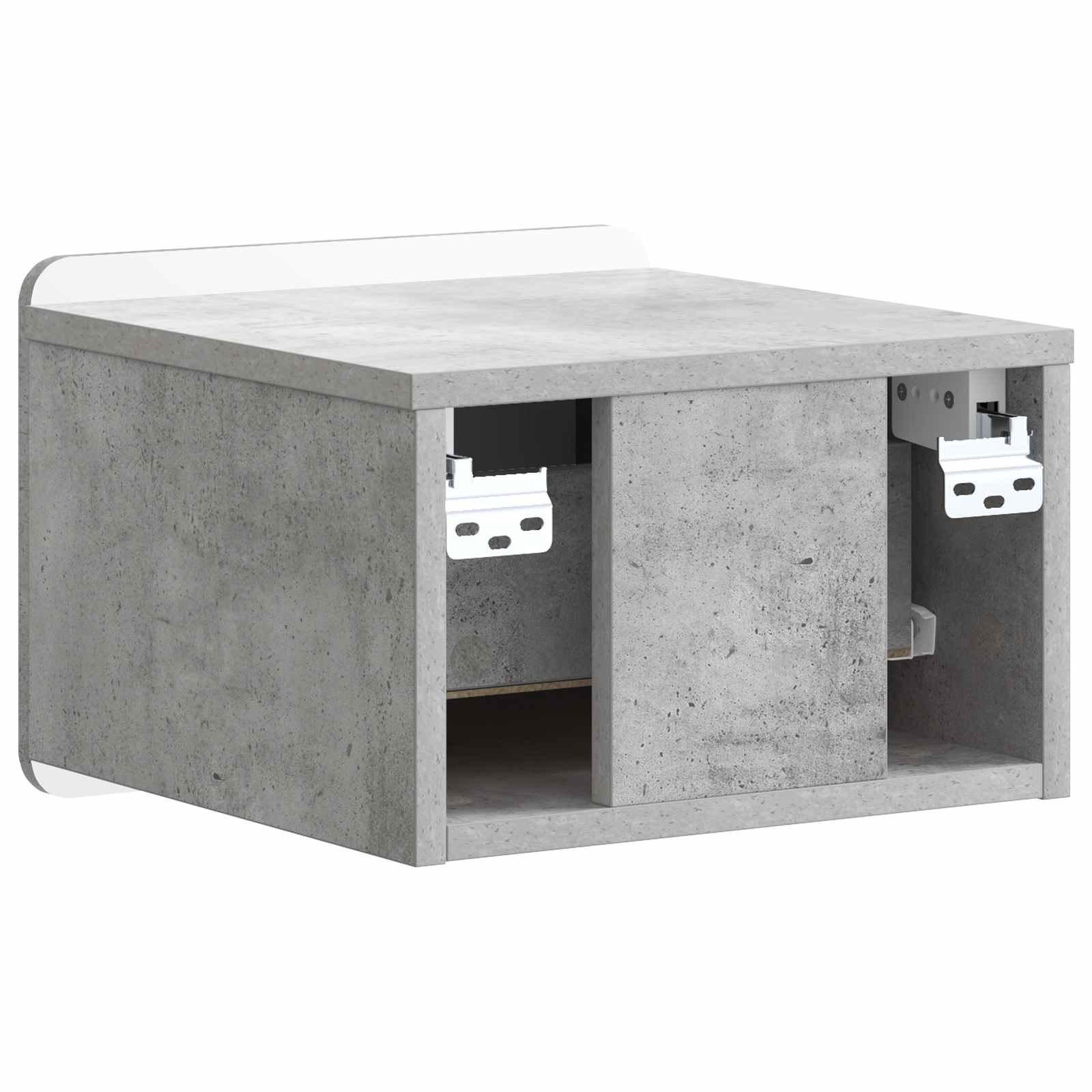 Nástěnný Noční Stolek 2 Pcs Betonově Šedá 33 X 34,5 X 24 Cm