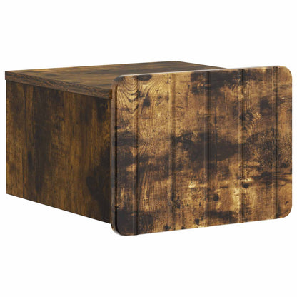 Nástěnný Noční Stolek 2 Pcs Kouřový Dub 33 X 34,5 X 24 Cm