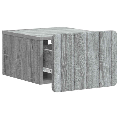 Nástěnný Noční Stolek 2 Pcs Šedá Sonoma 33 X 34,5 X 24 Cm