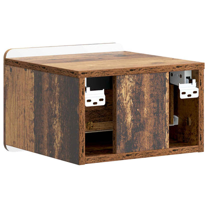 Nástěnný Noční Stolek 2 Pcs Staré Dřevo 33 X 34,5 X 24 Cm