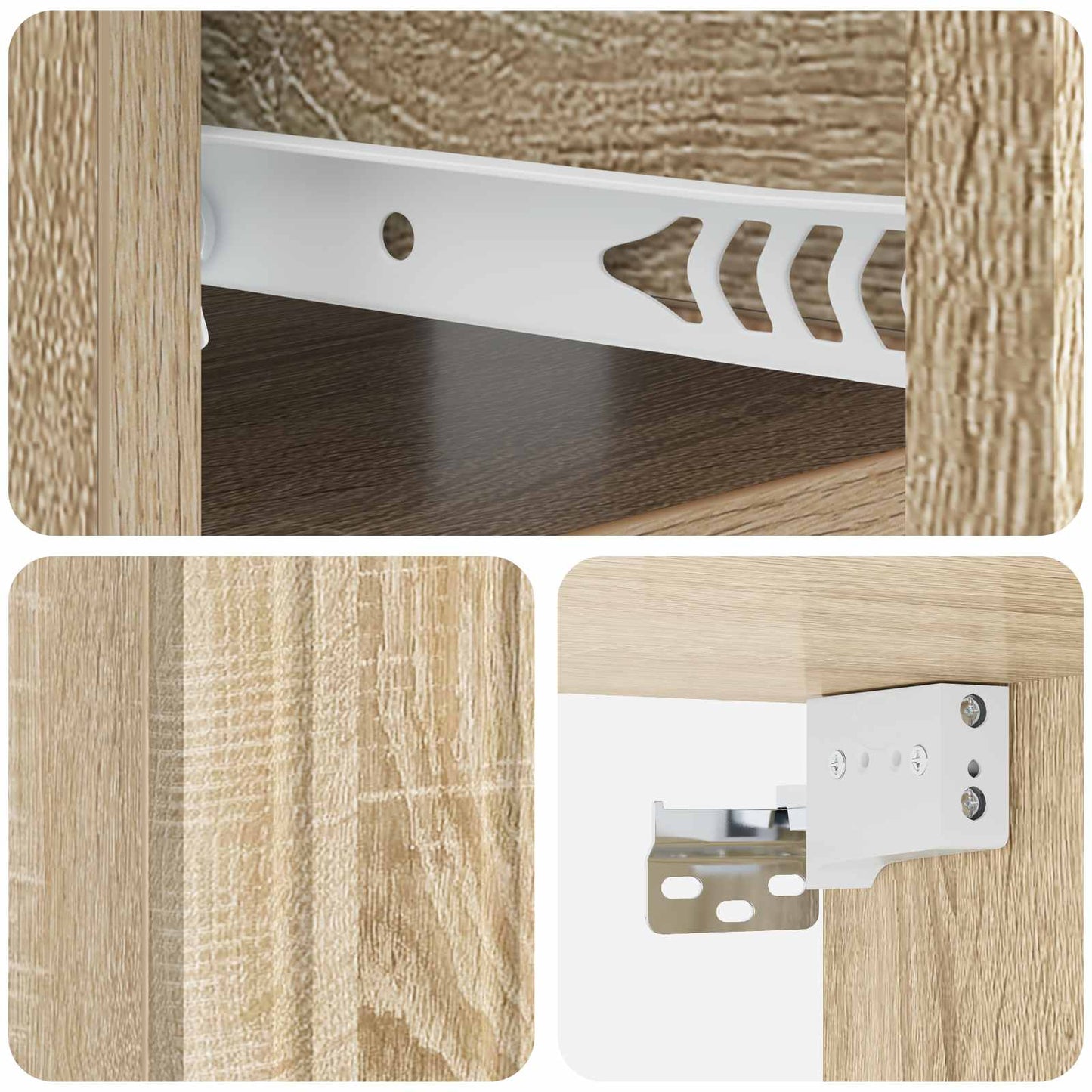Nástěnný Noční Stolek 2 Pcs Dub Sonoma 49 X 34,5 X 24 Cm