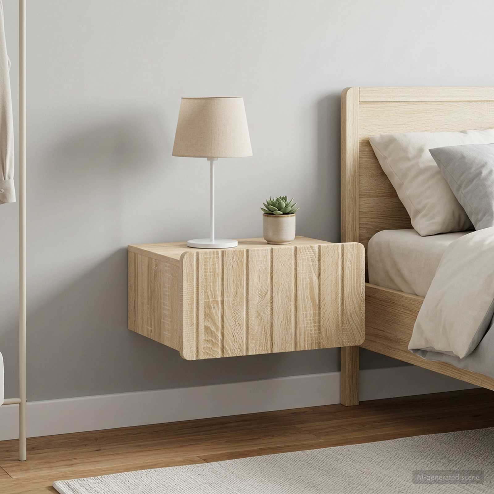 Nástěnný Noční Stolek 2 Pcs Dub Sonoma 49 X 34,5 X 24 Cm