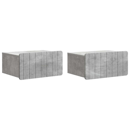Nástěnný Noční Stolek 2 Pcs Betonově Šedá 49 X 34,5 X 24 Cm