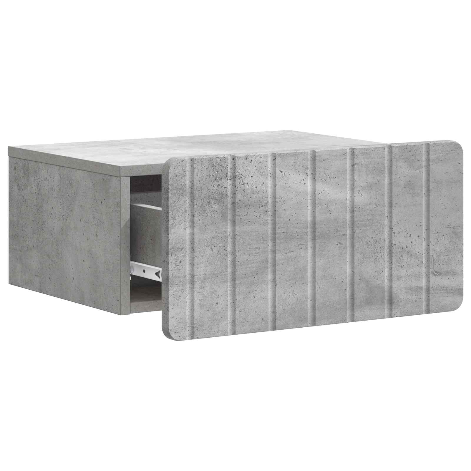 Nástěnný Noční Stolek 2 Pcs Betonově Šedá 49 X 34,5 X 24 Cm