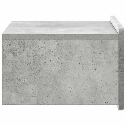 Nástěnný Noční Stolek 2 Pcs Betonově Šedá 49 X 34,5 X 24 Cm
