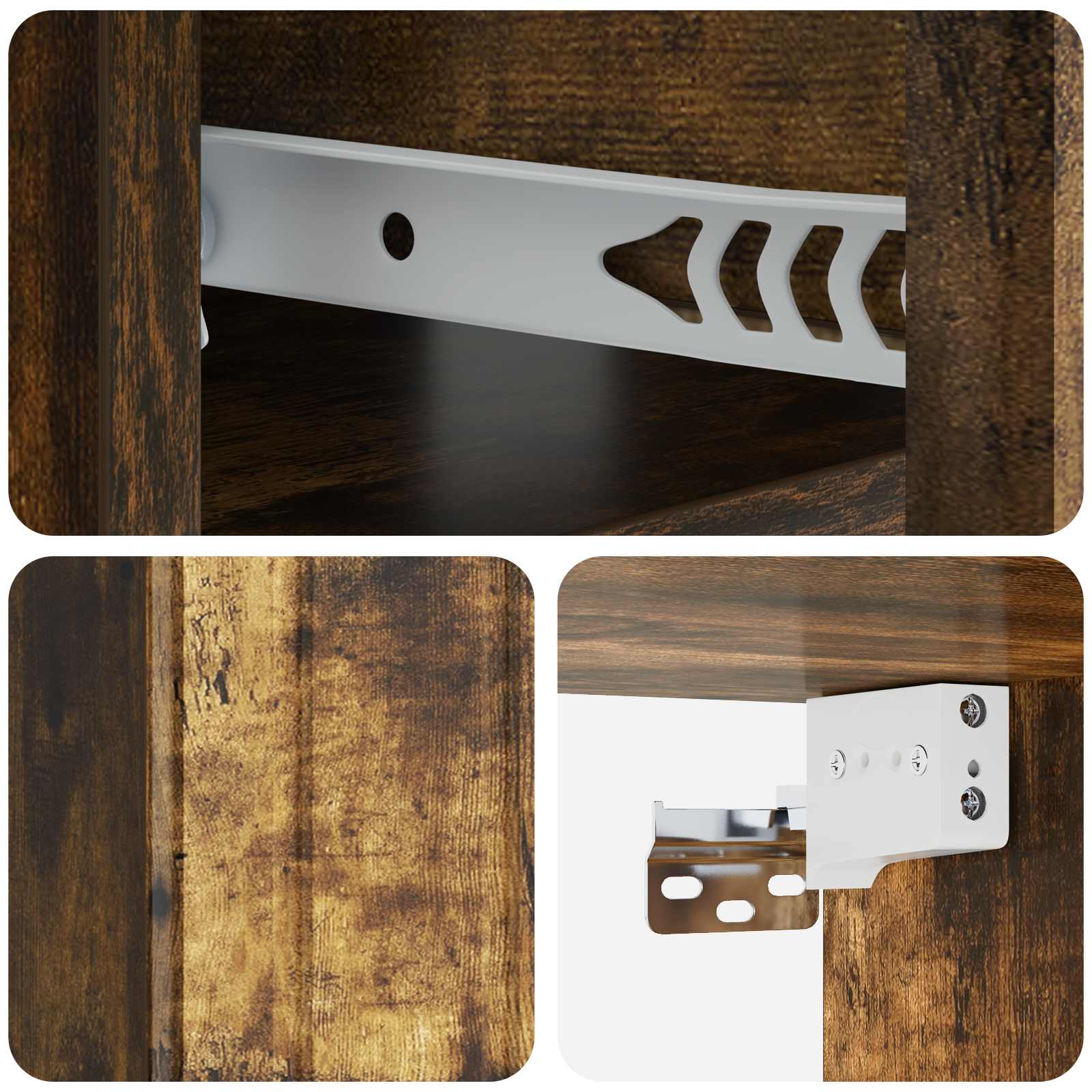 Nástěnný Noční Stolek 2 Pcs Kouřový Dub 49 X 34,5 X 24 Cm